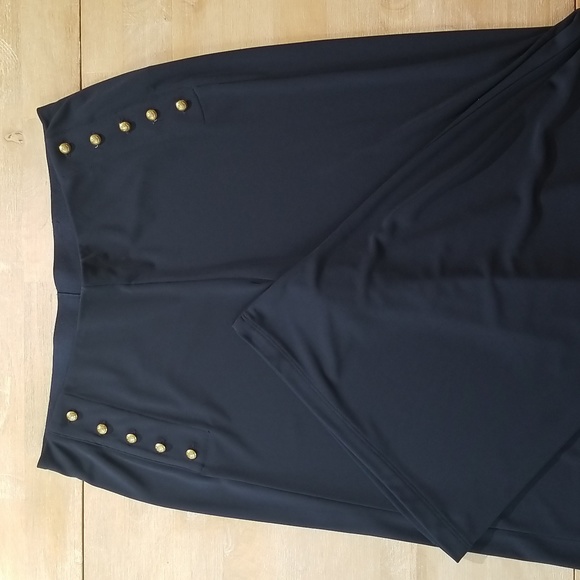 Lauren Ralph Lauren Wide Leg Sailor Pants, size 6, gold buttons, elastic… - Picture 4 of 8